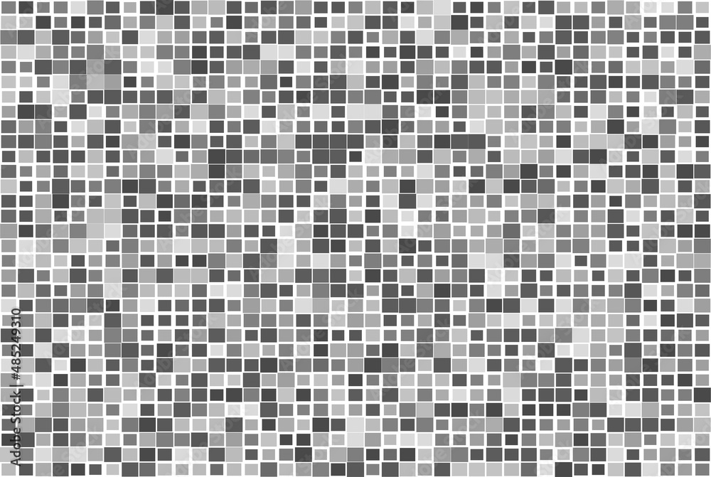 Aufkleber Random mosaic square tiles seamless, repeatable cubism pattern, texture and backdrop