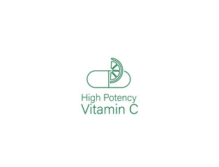 High potency vitamin c icon vector illustration 