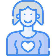 Obraz na płótnie Canvas Love and Valentines day webby blue Icon