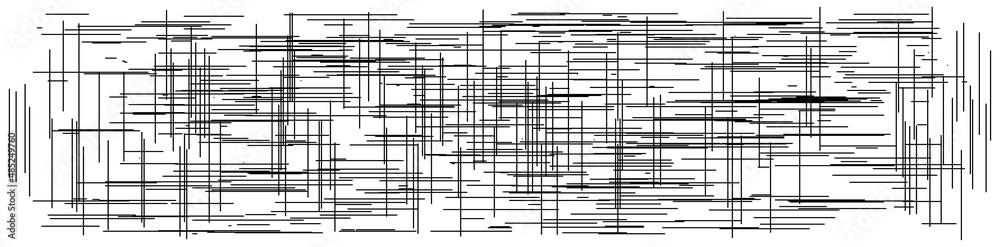 Poster Grid, mesh of random lines. Reticle, grating, crosshatch pattern, texture. Intersecting lines