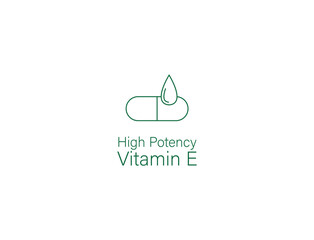 High potency vitamin E icon vector illustration 