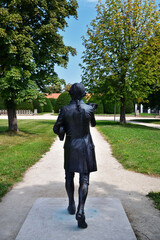 Statue von Joseph Haydn im Schlosspark Esterházy (Fertőd)
 - obrazy, fototapety, plakaty