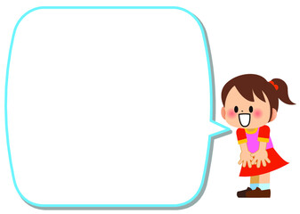 フレーム,フキダシ,ありがとう,あいさつ,子供,保育園,小学校,園児,保育所,保育,可愛い,吹き出し,かわいい,幼児,児童,掲示板,セリフ,枠,