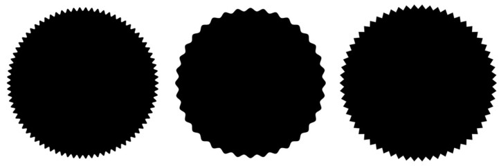 Starburst, sunburst price tag, label icon with blank, empty space. Price flash button, pin shape