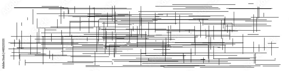 Aufkleber Grid, mesh of random lines. Reticle, grating, crosshatch pattern, texture. Intersecting lines