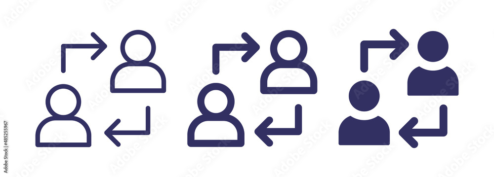 Leinwandbilder user switch icon. change user icon in different design. vector illustration.