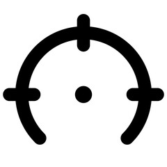 Crosshair, target mark, reticule icon, symbol