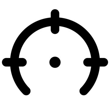 Crosshair, target mark, reticule icon, symbol