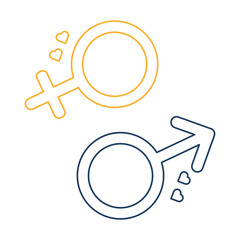 Gender Couple Vector icon which is suitable for commercial work and easily modify or edit it

