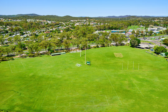 Aerial shot of Clinton Soccer fields and park