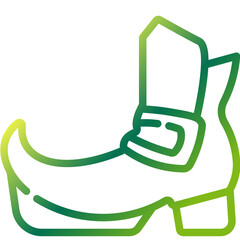 leprechaun shoe gradient icon