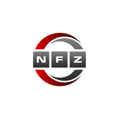 NFZ Letter Initial Logo Design Template Vector Illustration