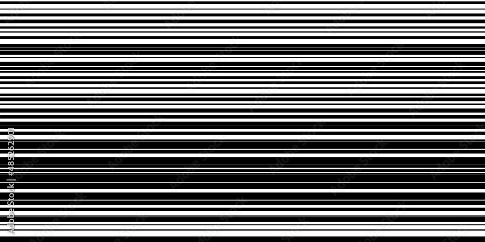 Fototapete Random horizontal lines, stripes vector pattern background and texture. Horizontal streaks, strips backdrop