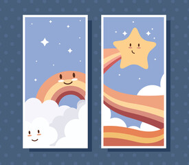 baby rainbow and star