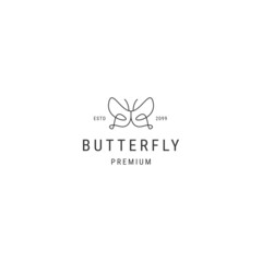 Butterfly animal logo icon design template flat vector