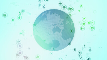 Environmental technology concept. Sustainable development goals. SDGs.