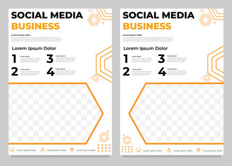 yellow business flyer template collection