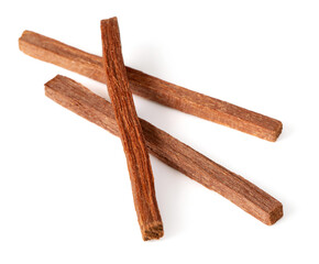 sandalwood sticks isolated on white background