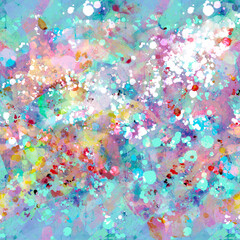 Abstract hand painted surface with smudges, blots, spots, splashes and strokes Light delicate pastel spring colors