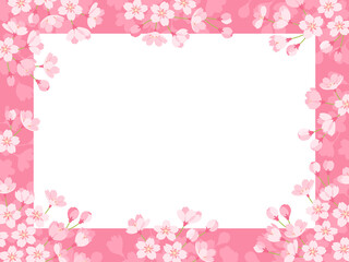 ピンクの桜のフレーム