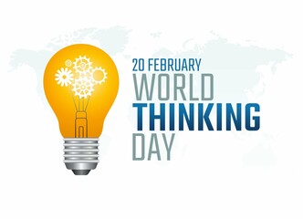 vector graphic of world thinking day good for world thinking day celebration. flat design. flyer design.flat illustration.