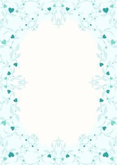 ホワイトデー ハートの植物フレーム