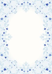 ホワイトデー ハートの植物フレーム