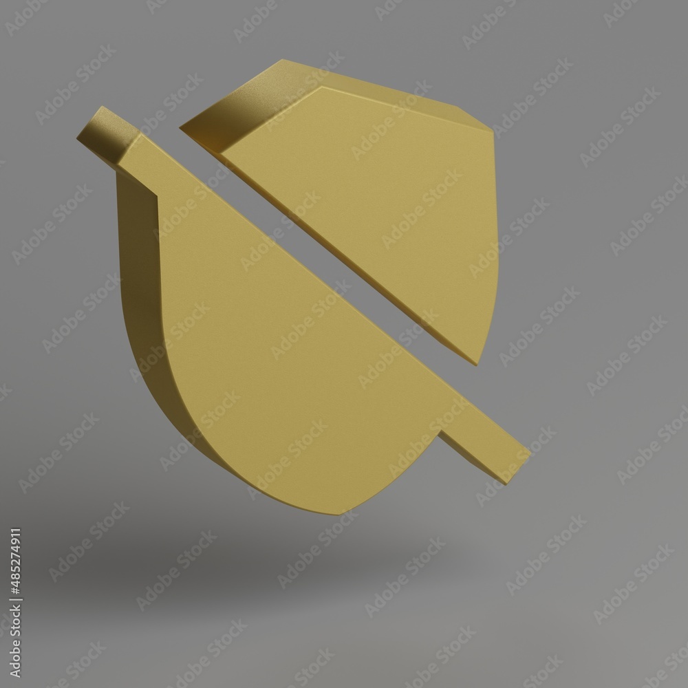 Fototapete Remove Moderator. icon. Yellow symbol social icons on gray background. 3d rendering illustration. Background pattern for design.