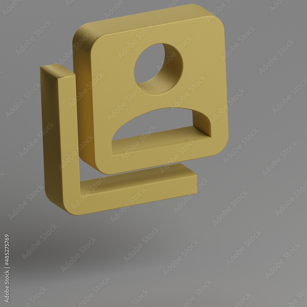 Aufkleber Switch Account icon. Yellow symbol social icons on gray background. 3d rendering illustration. Background pattern for design.