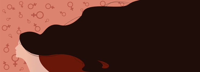 International Women's Day. Vector illustration of five happy smiling diverse women standing together.