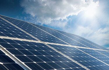 Solar panel or battery. Alternative energy source. solar energy.