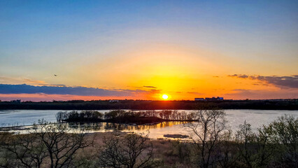 Fototapeta na wymiar Upper Midwest Evening Sunsets