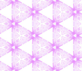 Violet purple vintage kaleidoscope seamless patter