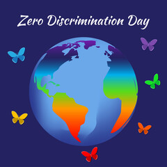 Vector illustration for Zero discrimination day