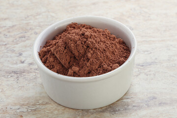 Natural organic cocoa powder for culinary