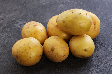 Raw small organic baby potato