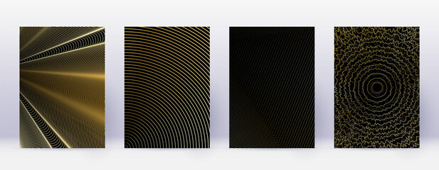 Art business card. Abstract lines modern brochure