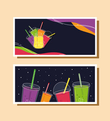 smoothies horizontal banners