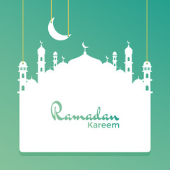 Illustration vector graphic of Ramadan Blessing. Good for Ramadan greeting card, poster, template.
