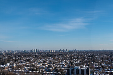 Obraz premium Toronto skyline views from Finch ave east and don mills