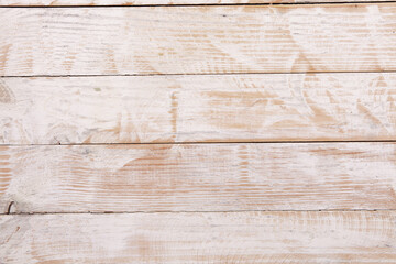 Naklejka premium Vintage colored wood background texture with knots and nail holes. Old painted wood wall. Brown abstract background. Vintage wooden dark horizontal boards. Front view with copy space