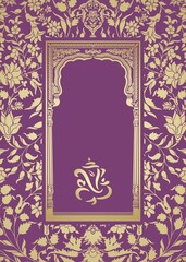 Ganesha, wedding card, royal Rajasthan, India	