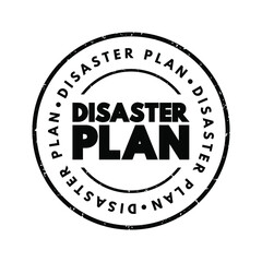 Fototapeta na wymiar Disaster Plan text stamp, concept background