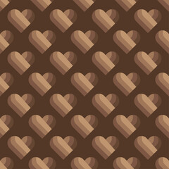 Logo art hearts love seamless background pattern - 485290529