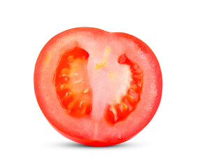 Tomatoes on the white background.