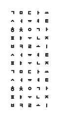 Hangul design, Korean characters, Hunminjeongeum, vertical