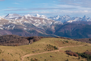 First autumn snow. Abodi-Pyrenees Navarre