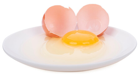 Egg Yolk isolated on white Background
