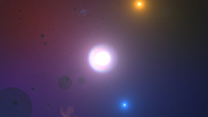 Fototapeta na wymiar abstract space planets light illustration