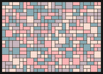 Fototapeta premium Offset Quads generative art background art illustration